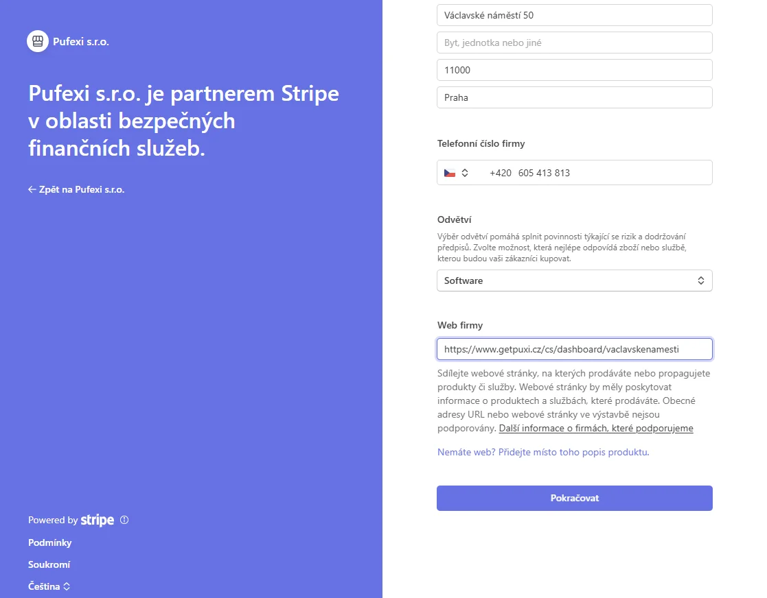 Doplňující informace o firmě