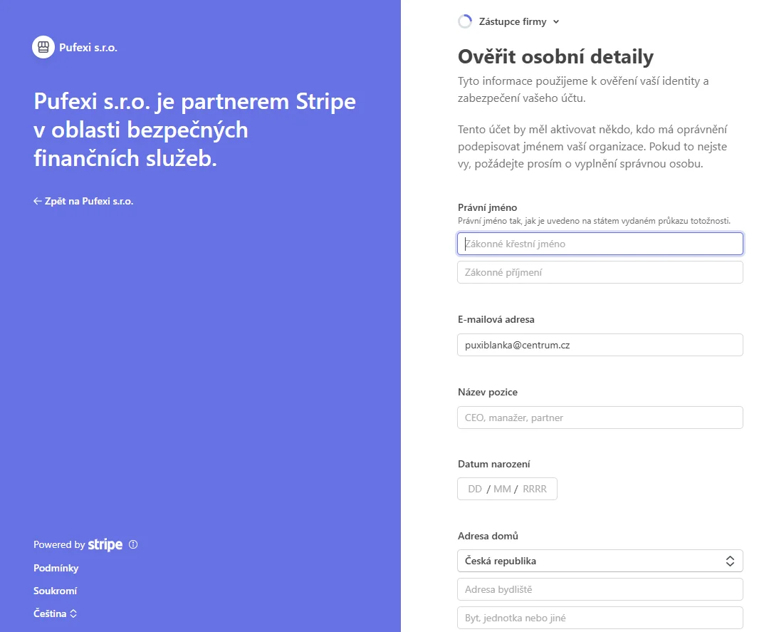 Osobní detaily 1