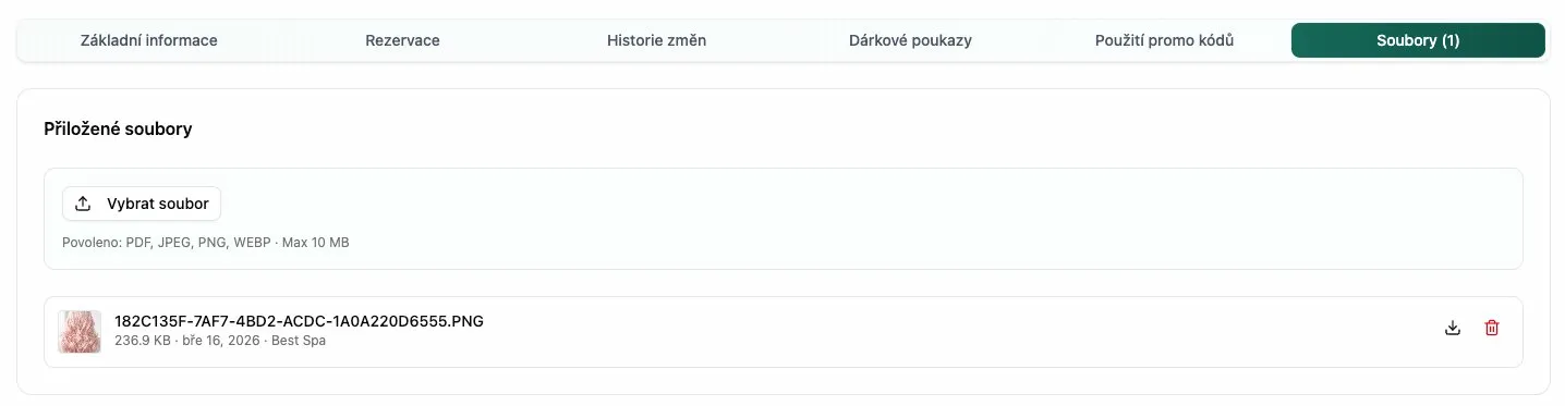 Soubory zákazníka